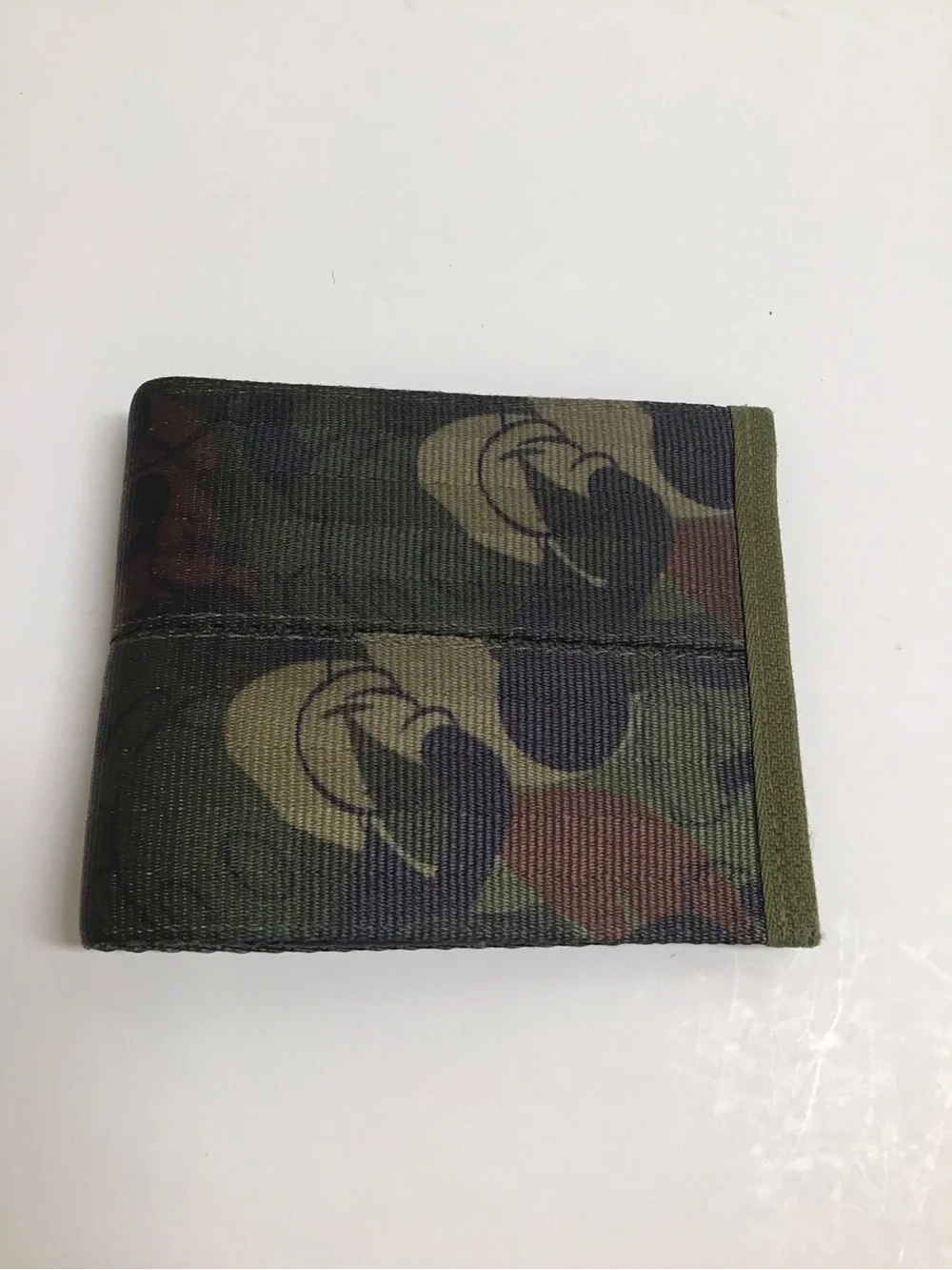 Disney Harveys Collab Forest Mickey Seatbelt Wallet Billfold Camouflage Vintage